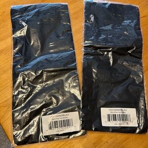 Black unfilled yoga sand bags (2)